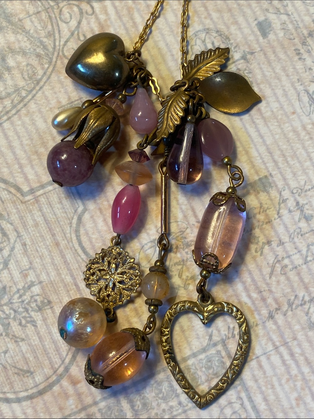 Vintage Victorian style Charm Necklace